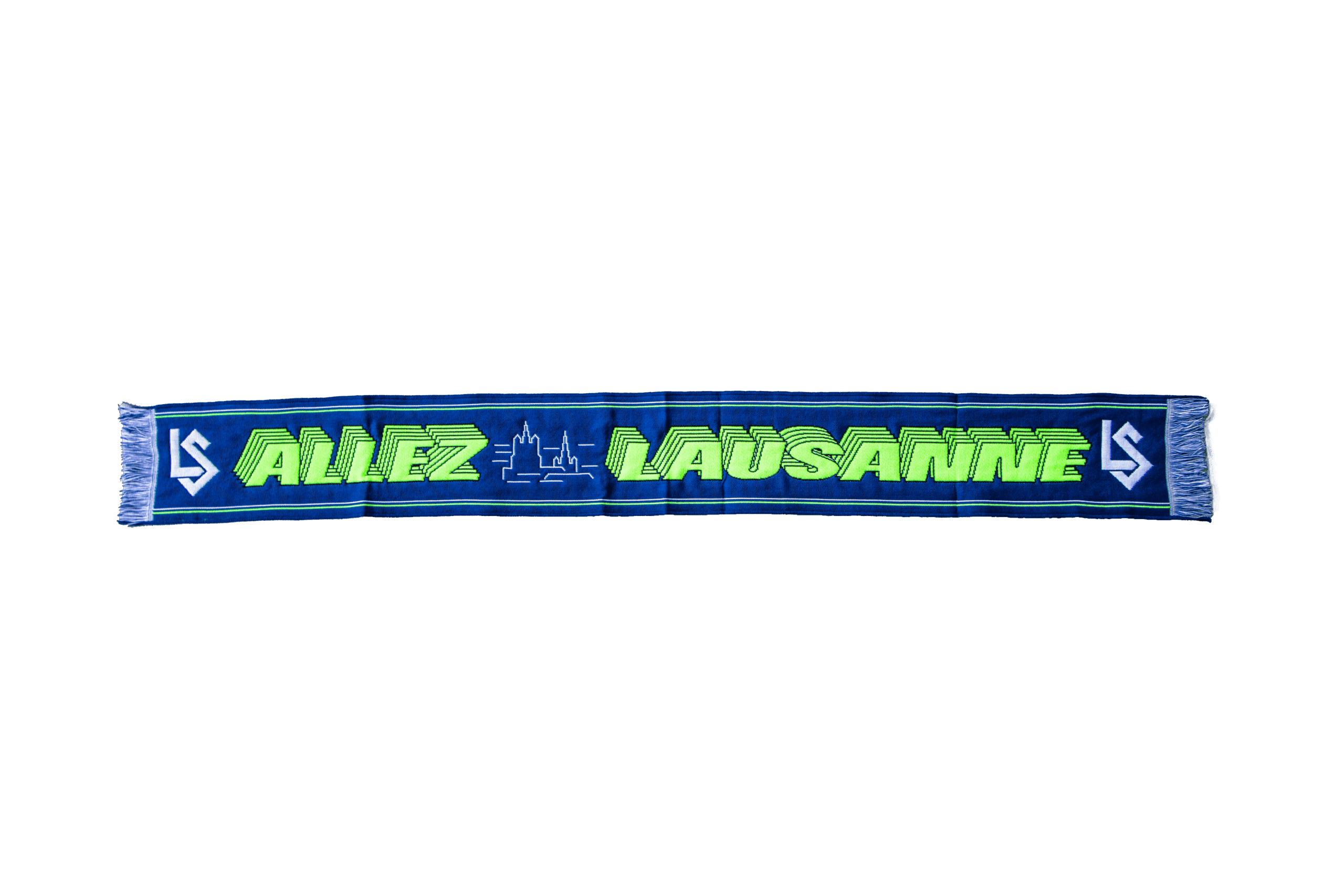 Echarpe "ALLEZ LAUSANNE" fluo