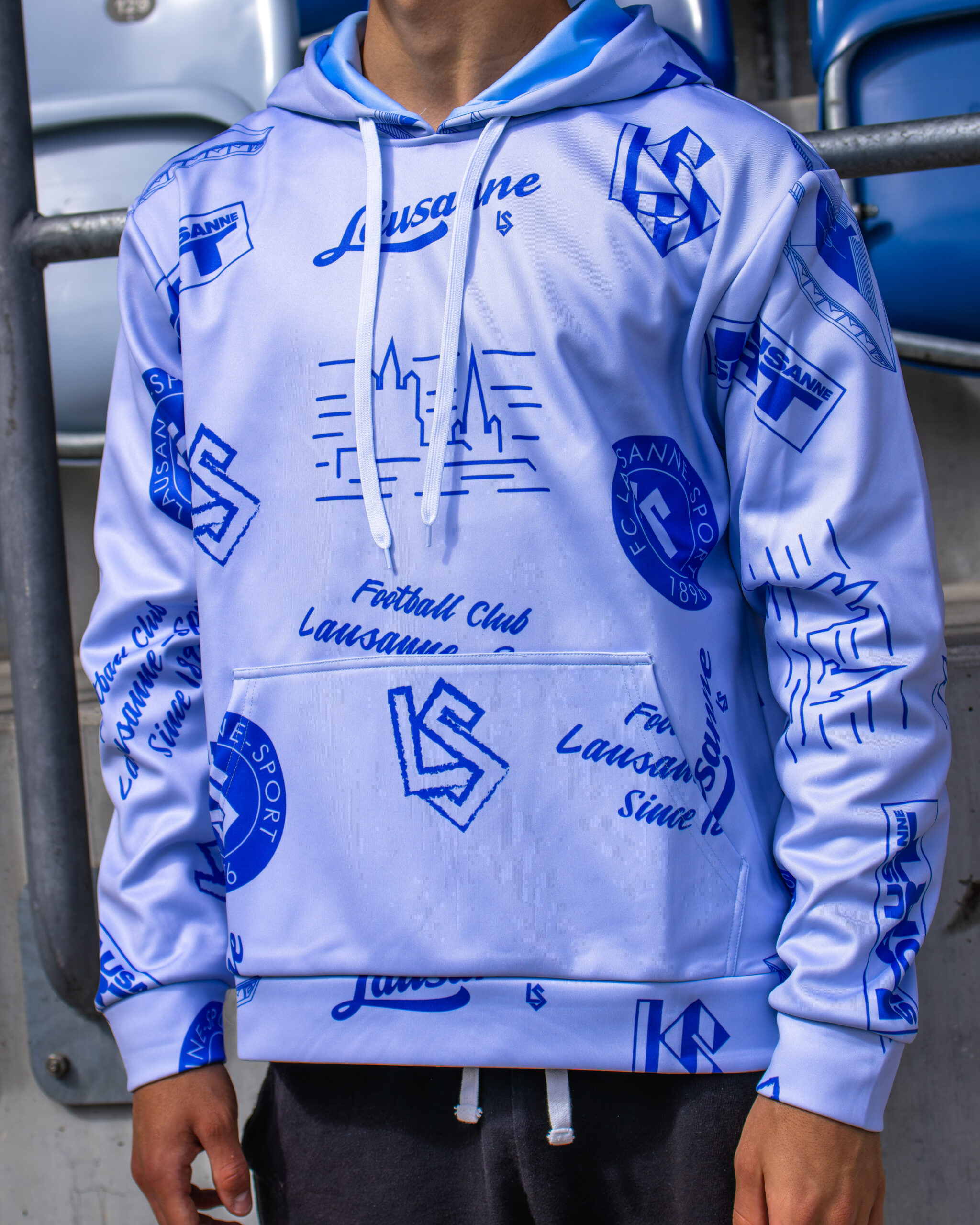 Hoodie bleu clair